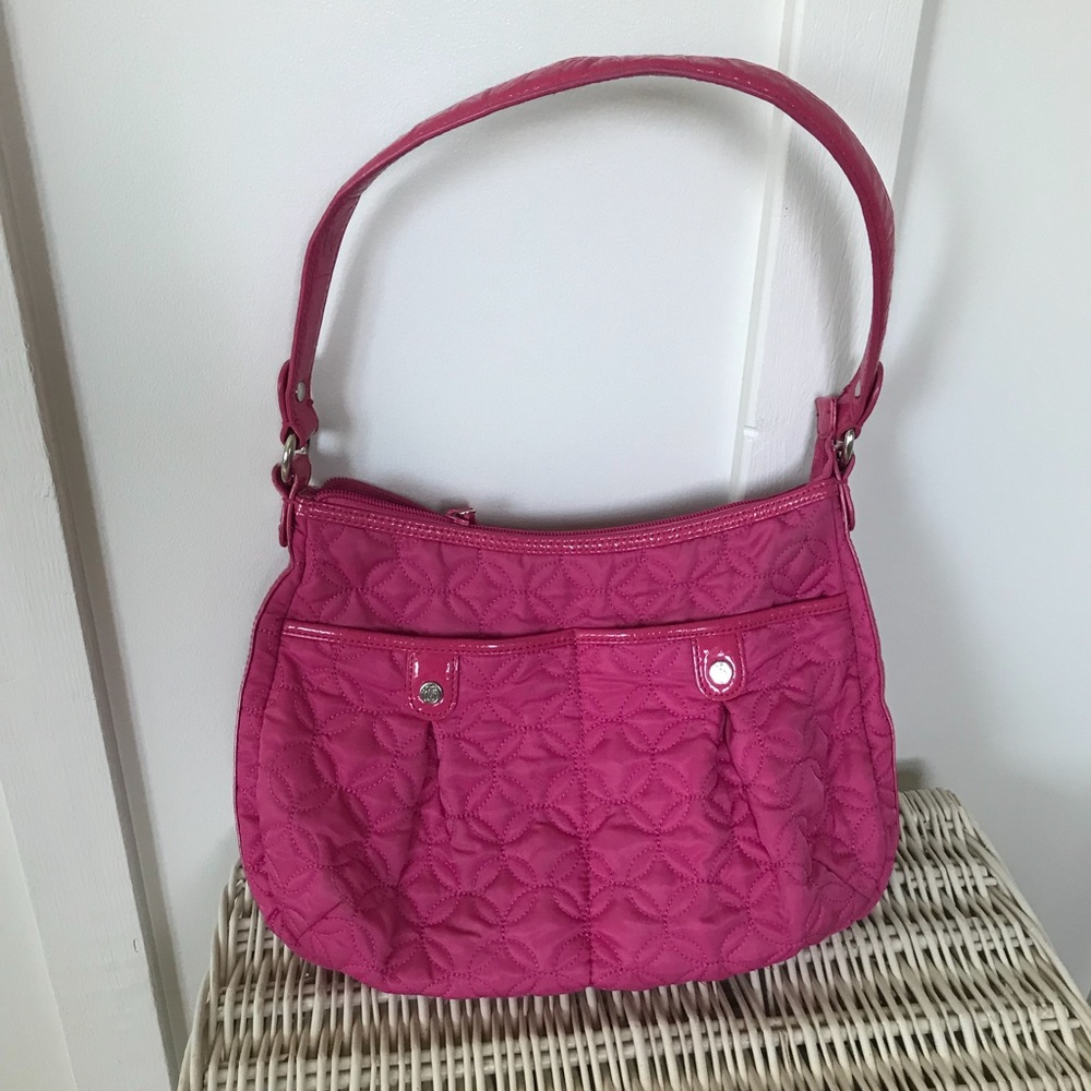 Vera Bradley Fuchsia Microfiber Shoulder Bag